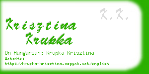 krisztina krupka business card